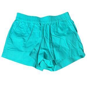 J. Crew Women's Boardwalk Pull On Teal Shorts Size 0 Blue Green Summer Bold